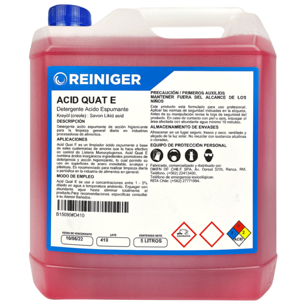 Acid Quat E - Detergente ácido espumante higiniezante