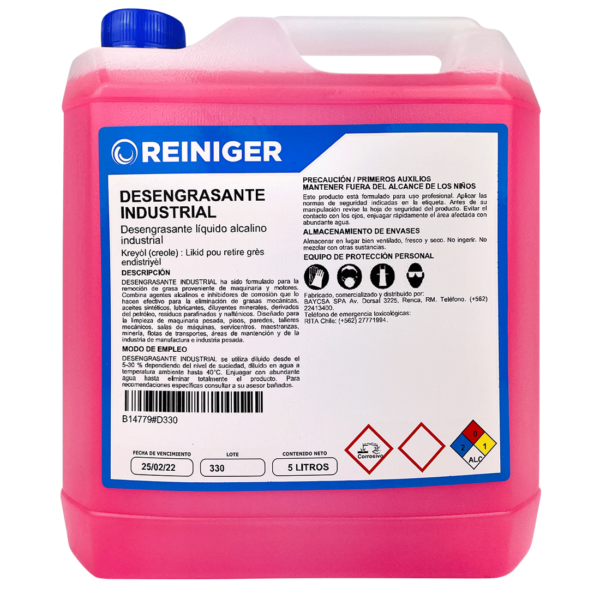 Desengrasante industrial de 5 litros