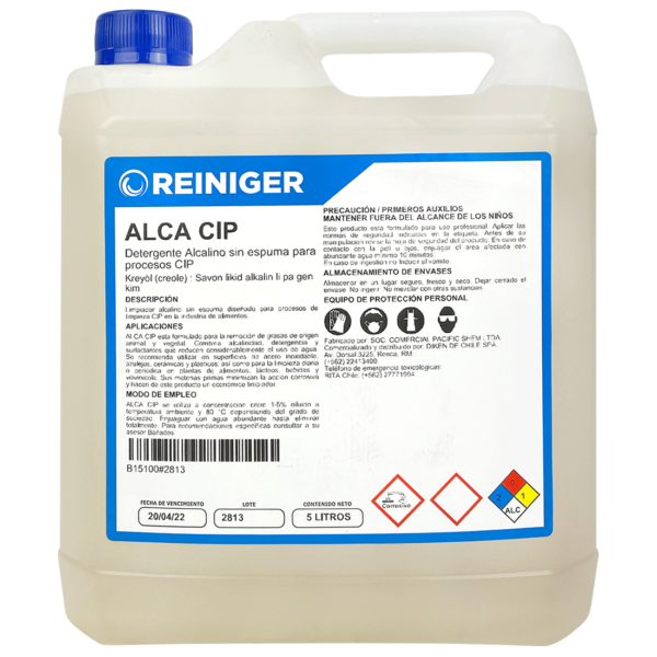 Alca Cip de 5 litros - Detergente Alcalino sin espuma
